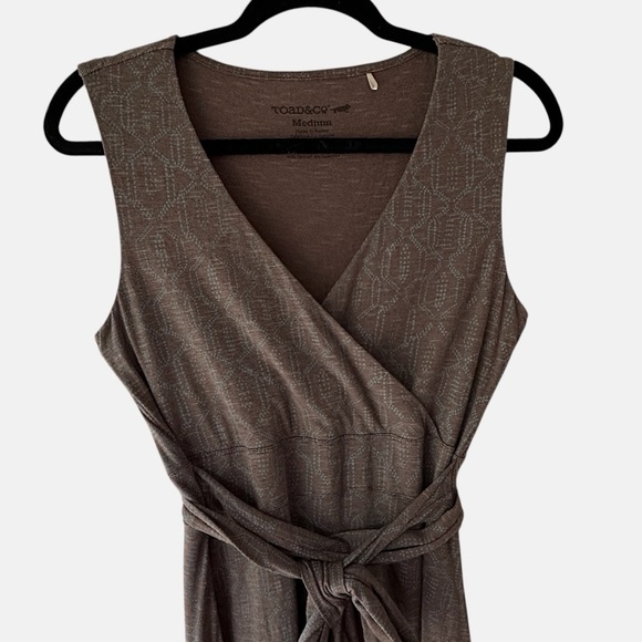 TOAD & CO NWOT CUE WRAP SLEEVELESS CAFE DRESS | SIZE: MEDIUM - Picture 2 of 8